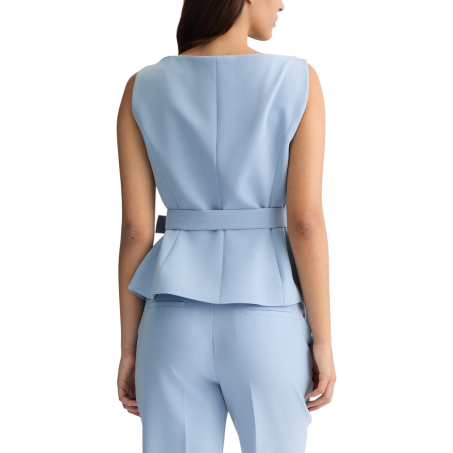 Gilet donna doppiopetto con cintura