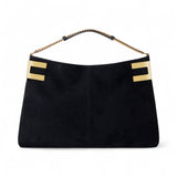 Tote donna Reve Noir in camoscio con logo metallico