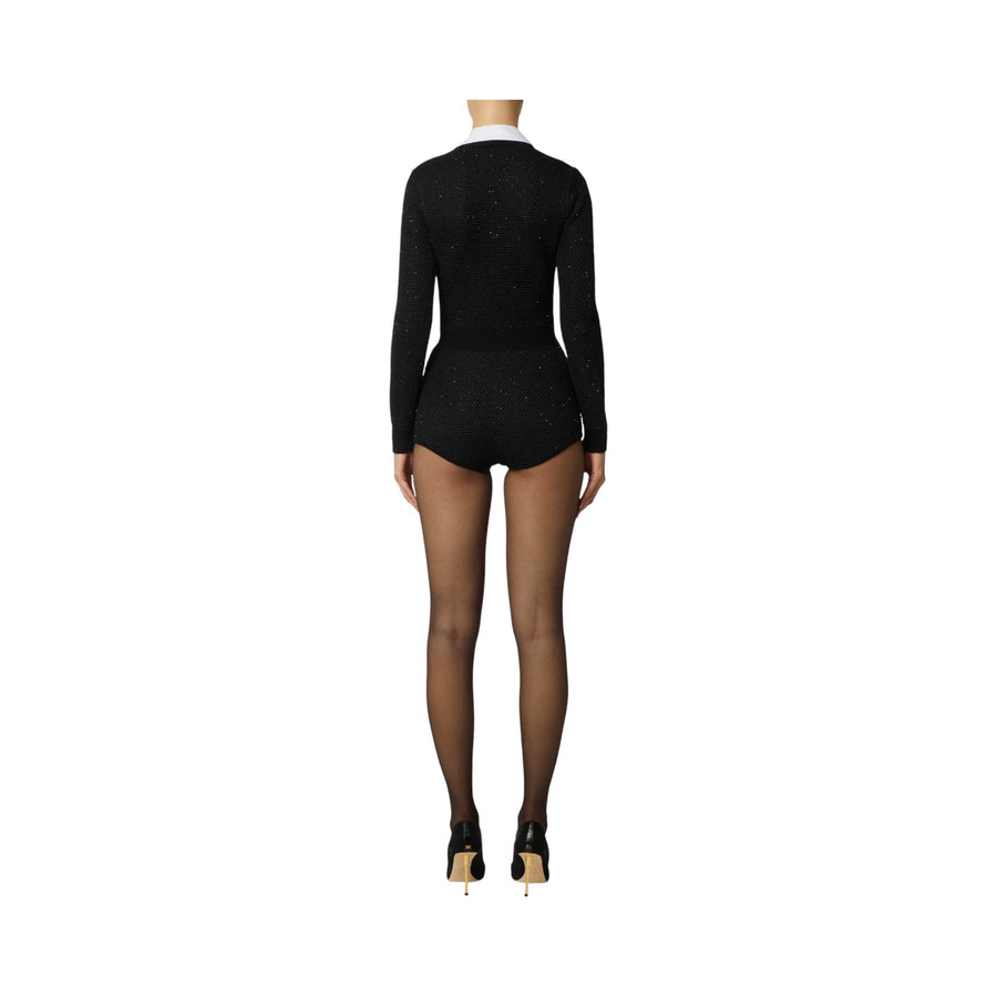 Tuta donna in maglia con paillettes
