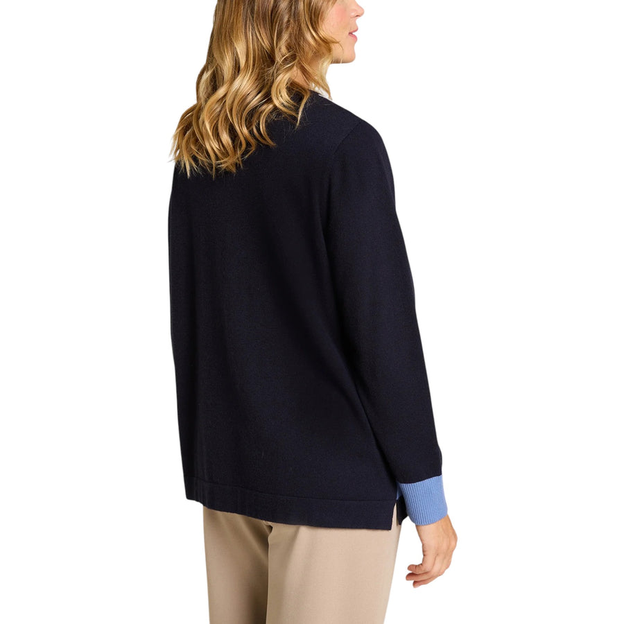 Maglia donna con intarsio