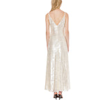 Abito lungo in paillettes