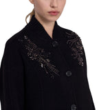 Cappotto donna double con ricami gioiello