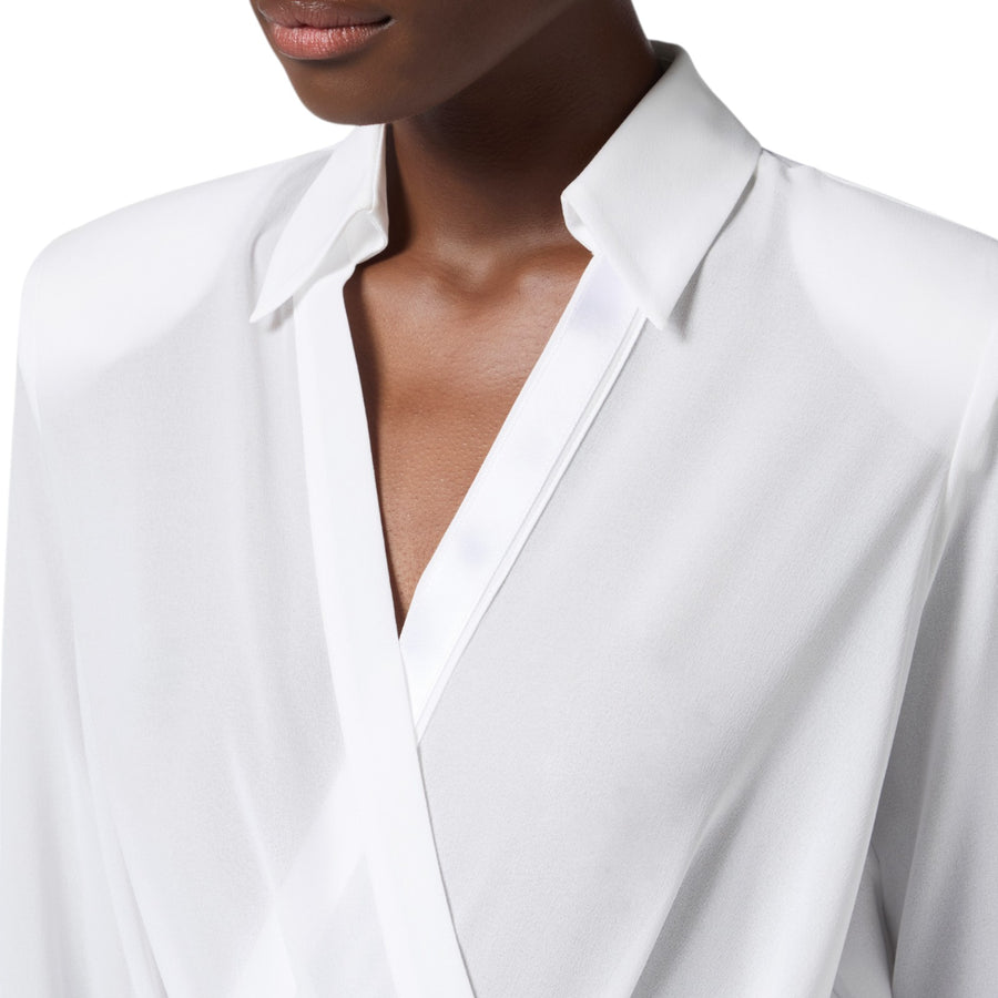 Camicia donna body in georgette con gemelli