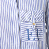 Camicia donna in popeline di cotone a righe