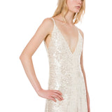 Abito lungo in paillettes