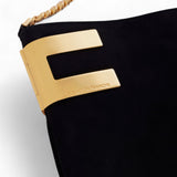 Tote donna Reve Noir in camoscio con logo metallico