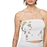 Top donna tailored con ricamo