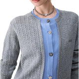 Cardigan donna con bottoni gioiello