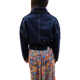 Giacca donna in denim con bottoni