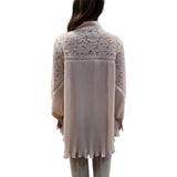 Camicia donna plissettata con pizzo