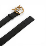 Cintura alta Love Birds in pelle 4cm