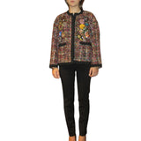Giacca donna corta con patch
