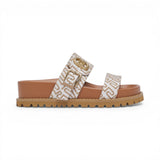 Sandali donna con monogram all over
