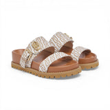 Sandali donna con monogram all over