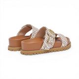 Sandali donna con monogram all over