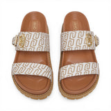 Sandali donna con monogram all over