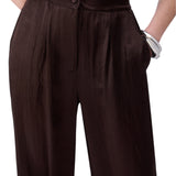 Pantaloni donna in raso con spacchetti