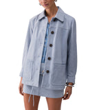 Giacca donna in pelle scamosciata