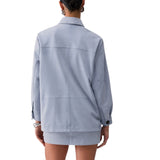 Giacca donna in pelle scamosciata