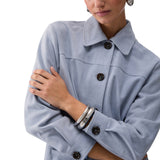 Giacca donna in pelle scamosciata