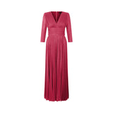 Abito donna  lungo plissé in lurex