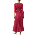 Abito donna  lungo plissé in lurex