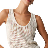 Top donna in rete con castoni gioiello