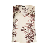 Top donna in raso stampato