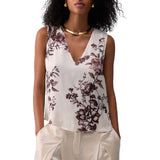 Top donna in raso stampato