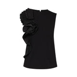 Top donna con dettaglio in taffetà