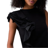 Top donna con dettaglio in taffetà
