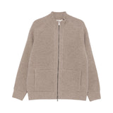 Cardigan uomo a coste con zip