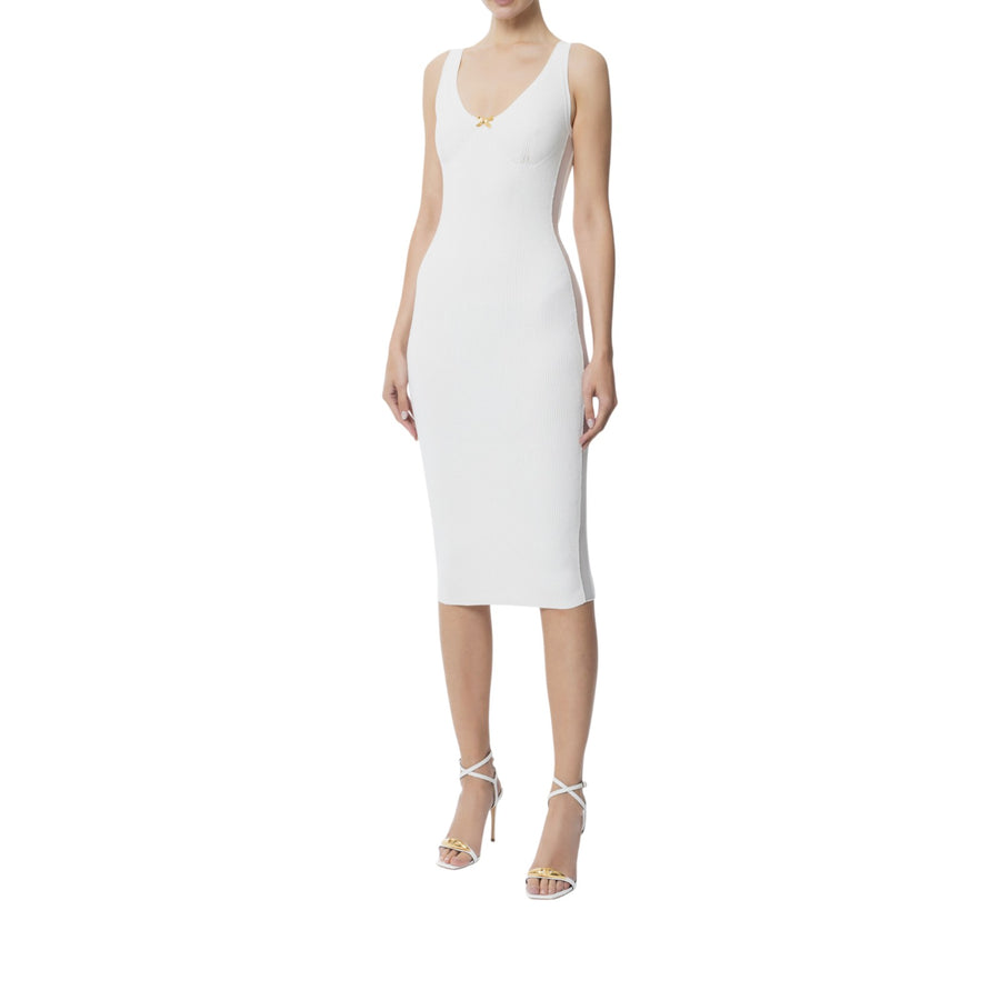 Abito donna in maglia con tulle