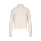 Maglia donna in lana e cachemire a coste