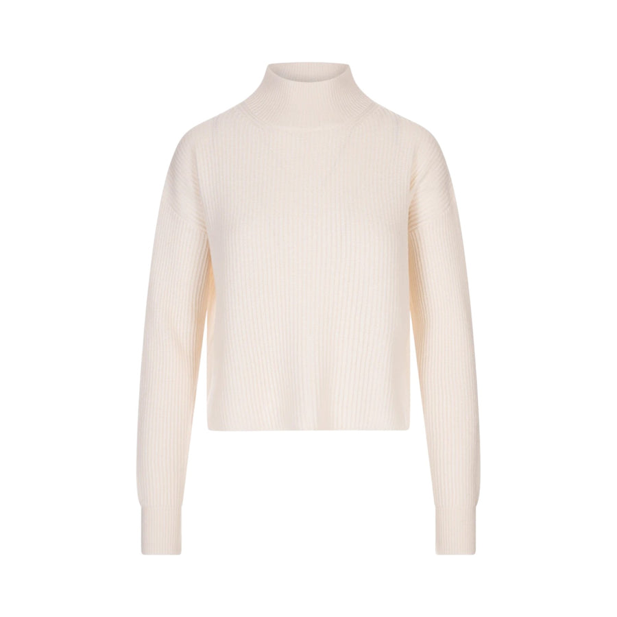 Maglia donna in lana e cachemire a coste