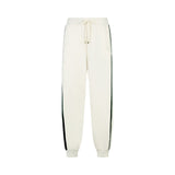 Pantaloni donna jogging in felpa con pizzo