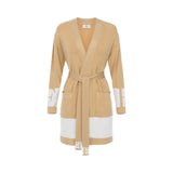 Cardigan donna in viscosa con bande lucide