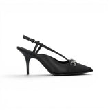 Décolleté donna sling-back in nappa con cinturini e tacco stiletto