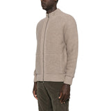 Cardigan uomo a coste con zip