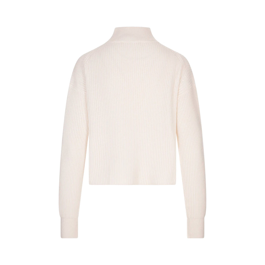 Maglia donna in lana e cachemire a coste