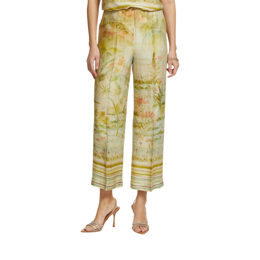Pantaloni donna cropped stampati