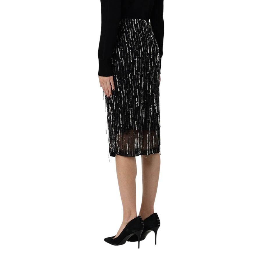 Gonna donna midi con paillettes