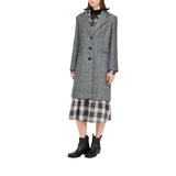 Cappotto donna spinato in misto lana