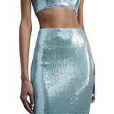 Gonna donna lunga con paillettes in tulle