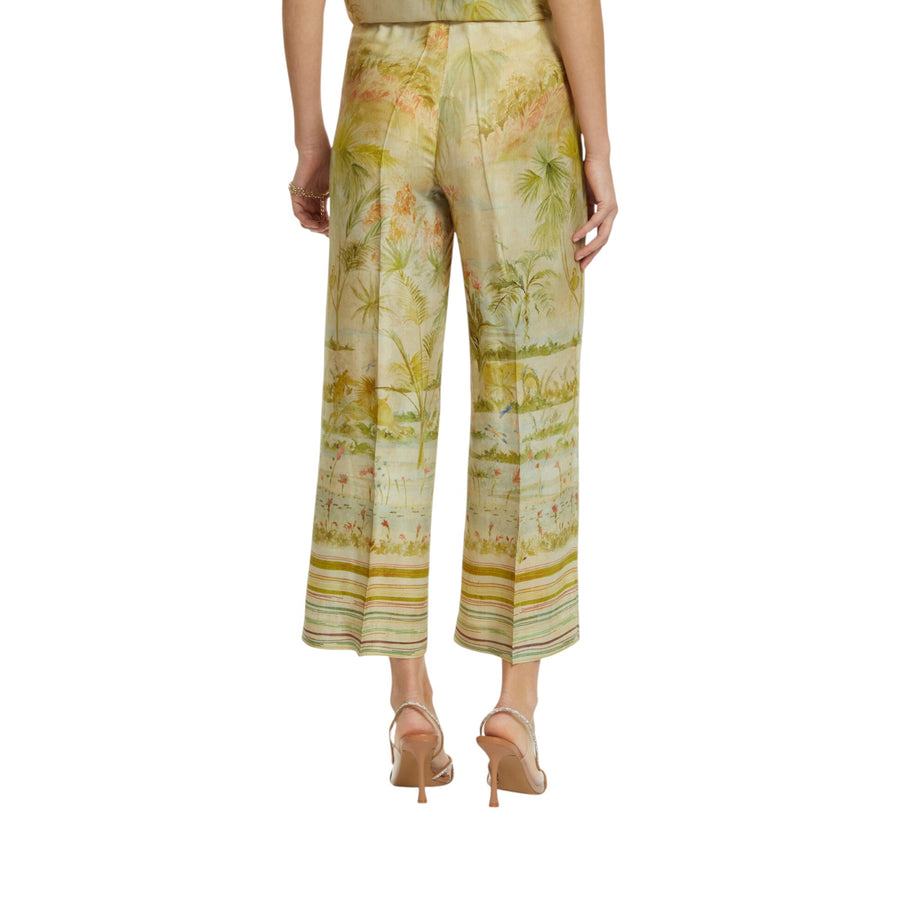 Pantaloni donna cropped stampati