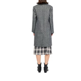 Cappotto donna spinato in misto lana