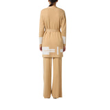 Cardigan donna in viscosa con bande lucide
