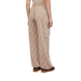 Pantaloni donna jogging in ciniglia con logo