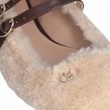 Ballerine donna effetto shearling