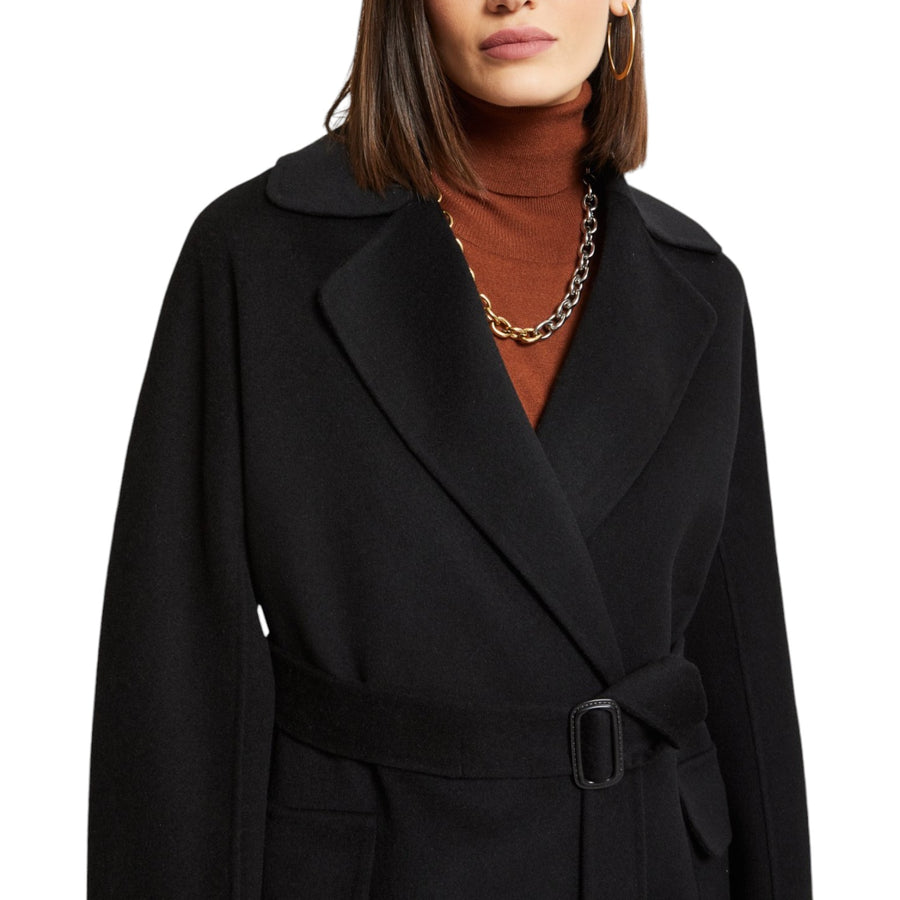 Cappotto donna lungo in misto lana